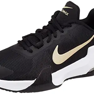 Nike Mens Air Max Impact 4 Black/MTLC Gold Star-Anthracite-White Running Shoe - 7 UK, (DM1124-003)