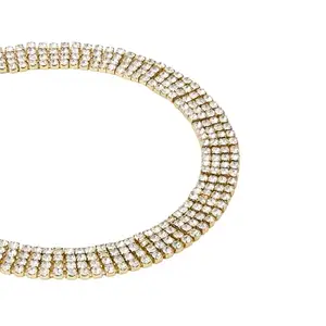Accessorize London Women Gold Diamante Collar Choker Necklace
