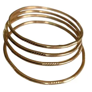 Stylish Gold Plated five Metal Bangles for Women/panchaloha/impon daily use bangles (2.6)
