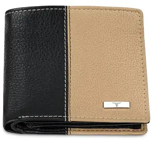 URBAN FOREST Archie Black/Beige Leather Wallet for Men