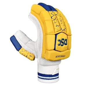 DSC Strike 20/20 Cricket Batting Gloves for Mens, Hand-Right, Color-Yellow
