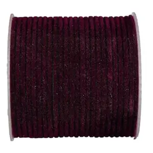 The Golden Cascade Wine Velvet Bangles | Metal Chudi for Women | Metal Bangles | Bangles for Girls | Velvet ki Chudi | Velvet Bangle for Anniversary (Pack of 36) (Wine, Extra Large 2-10)
