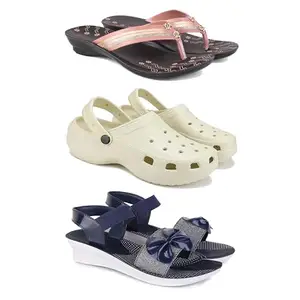 Women's Comfortable Sandal,Casual Lightweight Sandal for Everyday Wear | BTS-(3-COMBO)-1956-OO8-1972-6-EURO-37