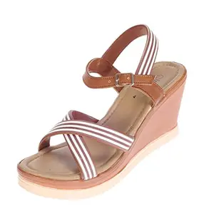 Cleo Women Brown Outdoor Sandals-7 UK (40 EU) (8 US) (516043516)