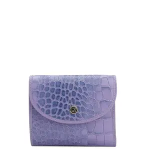 Da Milano Genuine Leather Purple Flap Women Wallet (10059OL)