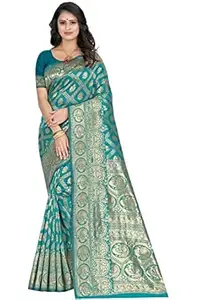 Shasmi Women's Banarasi Saree Pure Kanjivaram Silk Saree Soft new ladies 2026 Design Wear Pattu Sarees Latest Cotton Party Sari collections With Blouse Piece for Wedding sadi (SAM SAN 9017)