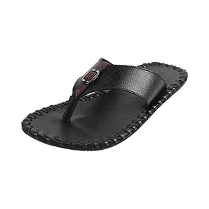 Metro Mens Leather Black Slippers (Size (7 UK (41 EU))