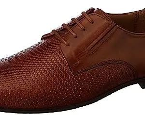 Michael Angelo Men's Milan 7002 Cognac Leather Shoes -6UK