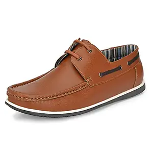 Centrino Men's 9908-03 Tan Boat Shoes 9 UK (Set of 2 Pairs)