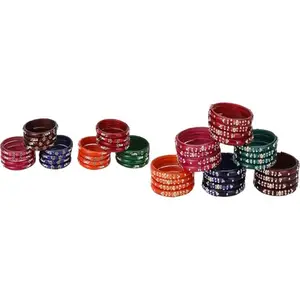 Somil Combo Bangles Set For Women & Girls | Multi-Color Chudi | Wedding, Festival, Daily & Occasion Use, Pack Of 48, Multicolor -A20
