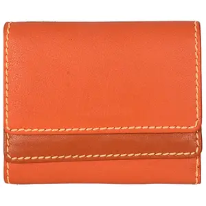 Leatherman Fashion LMN Genuine Leather Women's Orange Wallet LX8324