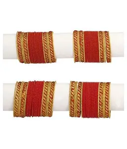 Designer Colorful Combo Of 2 Metal Bangle Set, For Party And Daily Use, 24 Bangle Each Color (4MBCombo-BJ1.b_bang)