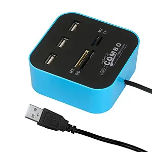 CATKOO CATKOO 7-in-1 Multifunctional USB2.0 Hub Converter Card Reader with 3 USB2.0 Expansion Ports TF/SD/MS/M2 Card Slots Plug and Play