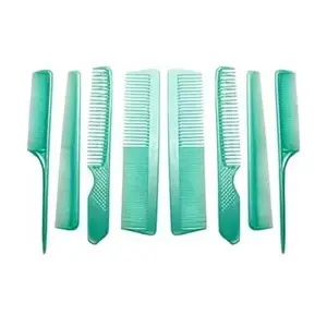 PUTHAK Multicolor Plastic Hair Comb Set for Women and Men Use (Family Comb Set 8)