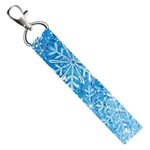 ISEE 360® Snow Crystal Lanyard Tag with Swivel Lobster for Gift Luggage Bags Backpack Laptop Bags L X H 5 X 0.8 INCH