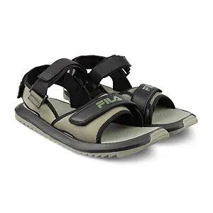 Fila Men's DELONZO DST OLV/BLK Outdoor Sandals-10 UK (11008210)