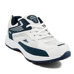 Asian Shoes Men's White & Nevy Blue Sports Shoes(6 Uk)