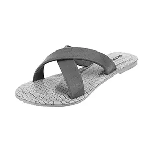 Walkway Womens Synthetic Grey Slippers (Size (8 UK (41 EU))