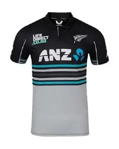 New Zealand 20-20 W/C Jersey 2025 (in, Numeric, 42, Black, New Zealand, with Your Name & Number)