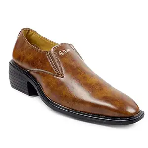 YUVRATO BAXI Men's Office Wear Formal Tan Mocassin Slip-on Shoes