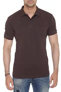 Colors & Blends Men's Regular Fit Polos (TS-111-Coffee-5XL_Coffee_XXXXX-Large)
