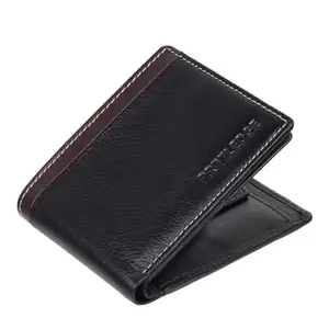 Priviledge Black Wallet | Genuine Leather | 3 Secret Compartments | 8 Card Slots | ID Card Slot | Coin Pocket | Best Gift for Men