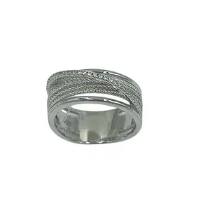 APEX 925 Sterling Silver Twisted Brilliance Ring Adjustable Ring for Women and Girls | With Certificate of Authenticity and 925 Stamp |1 Month Warranty*
