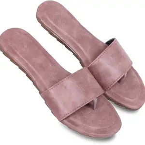 PADUKI Synthetic Leather Casual Flats Fashion Sandals for Women (Pink, 5 UK) (Set of 1 Pair) (3004)