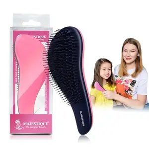 Majestique Detangling Hair Comb for kids & Adults, Natural, Curly, Straight, Wet, or Dry Hair, Curl Brush for Women, Styling Comb (Multicolor)