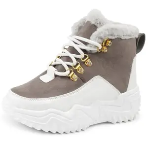 Denill Women's Trendy Casual High Ankle Boot for Women & Girls (Grey) Uk-7