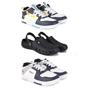 Men's Sports Shoes | Lightweight Stylish & Easy to Wear for Men'sGR-(3-Combo)-1074-3144-1075-7 Multicolor