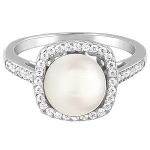 GIVA 925 Silver Pearl Stunner Ring, Indian - 12| Gifts for Women and Girls | With Certificate of Authenticity and 925 Stamp | 6 Months Warranty*