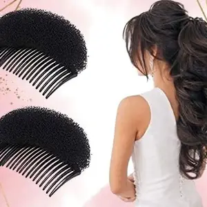 CHRONEX 2 Pcs Women Bump It Up Volume Hair Base Styling Comb Clip Invisible Puff Maker for Women
