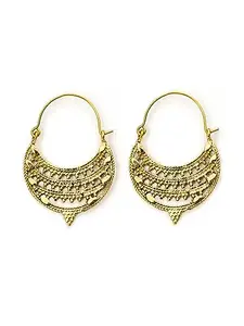 Simply You Gold-Plated Brass Chandbaalis Earrings By Studio One Love