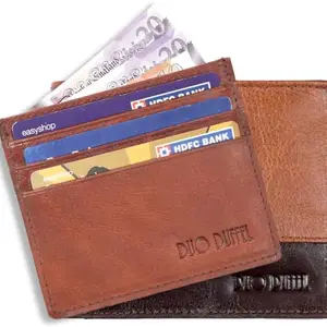 DUO DUFFEL RFID Protected Genuine Leather Unisex Combo of Wallet & Card Holder