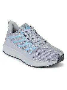 ABROS Fission Running Sports Shoes Breathable Upper Mesh with Phylon Sole Memory Foam Insole Casual Walking & Gym Shoes for Mens (L.Grey/Sky 7)
