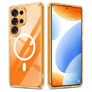 DIZORO Magnetic Compatible with Samsung Galaxy S26 Ultra 5G Case Clear [Compatible with MagSafe][Anti-Yellowing][Built-in 4 Airbags][Military Grade Protection] S26 Ultra Phone Back Cover (Clear)