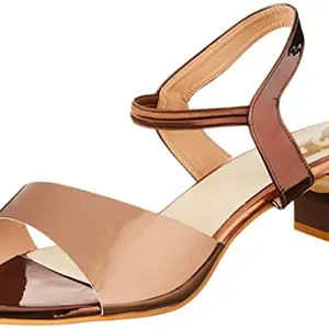 WalkTrendy Womens Copper Sandals With Heels - 2 Uk (Wtwhs609_Copper_5)