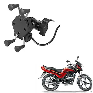 Auto Pearl -Waterproof Motorcycle Bikes Bicycle Handlebar Mount Holder Case(Upto 5.5 inches) for Cell Phone -Passion Plus