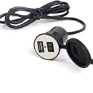 meenu arts Motorcycle Bike Mobile Phone USB Charger (12v) Waterproof Universal for All Scooter