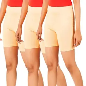 Men Regular Solid Cotton Short (A6_0_Pkt_Tights_Shorts_PO3_SKN_M_bz)