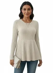 SILES FASHION Women Casual Flared Sleeve Self Design Top Stylish Regular Fit Soft Fabric Trendy Office Party Top