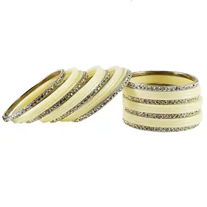 MAYA FASHION white Stone Acrylic-Brass Bangle Elegant Extra Large Size Bangle | Perfect Fit for Plus Size banglesTrendy and Comfortable Fit for woman and girls | (Sku-ban1636)