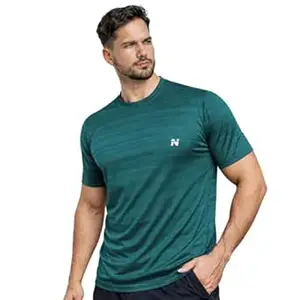 NINQ Half Sleeve Compression T-Shirt - Men's Athletic & Sports Tights for Fitness