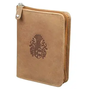 Style Shoes Tan Smart and Stylish Leather Passport Holder for Unisex