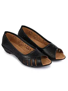 Fashionable Women Belly Shoes Black