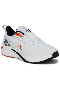 ABROS Slayer-Or Running Sports Shoes Breathable Upper Mesh with Eva Sole Memory Foam Insole Casual Walking & Gym Shoes for Mens (Offwhite/Navy 7)