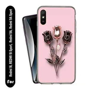 Generic Ambe Printed Soft Silicone Designer Flower Pouch Mobile Back Cover for Redmi 9i, Redmi 9i Sport, Redmi 9A, Redmi 9A Sport case and Covers | for Boys & Girls_111