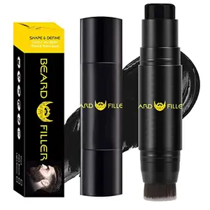 MAYCREATE® Beard Pencil Filler for Men Dual Tip 2 in 1 Beard Pencil with Brush for Beard Styling, Sweat Proof Beard Pencil Filler Mustache Kit for Men Beard, Mustache, Eyebrows (dark brown)