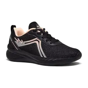 Campus Women's Raye Running Shoes BLK/Peach - 4UK/India